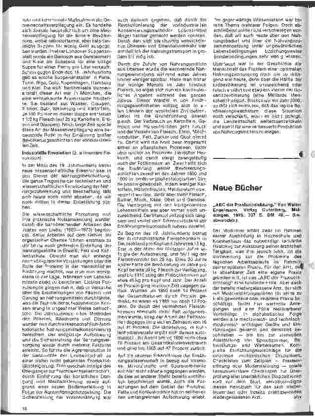 Vorschauseite 3: Einfluß der Ernährung auf Gesundheit und Leistungsfähigkeit 15. Folge: Ernährung im Verlauf der historischen Entwicklung