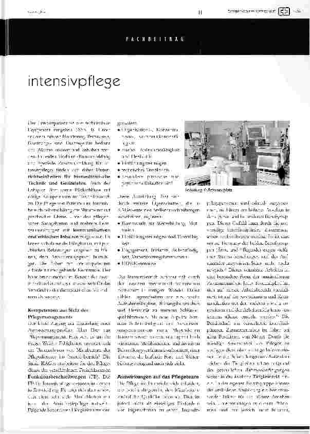 Vorschauseite 4: intensivpflegeein tätiskeitsbereich stellt sich vor