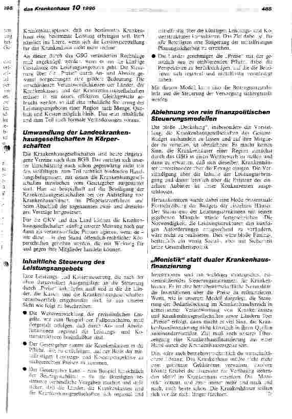Vorschauseite 2: Ungesteuert in die Zukunft? Anmerkungen zu einem aktuellen gesundheitspolitischen Problem