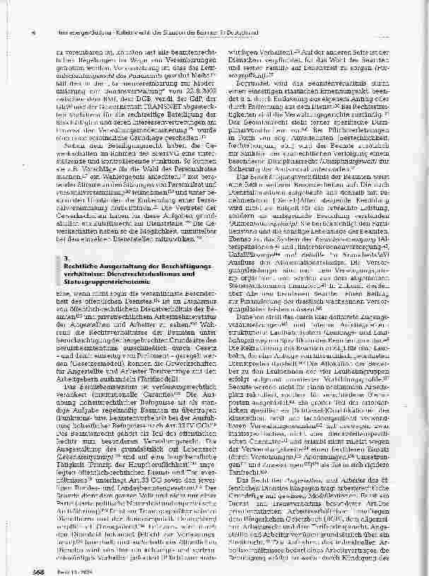 Vorschauseite 5: Kollektivrechtliche Situation der Beamten in Deutschland