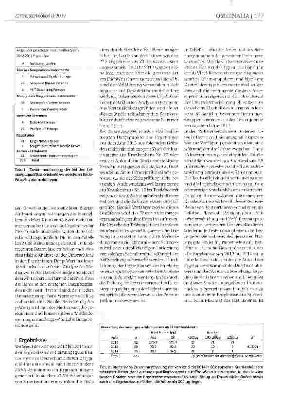 Vorschauseite 3: Ergebnisse der Leistungsqualifikationstests von klinisch angewendeten daVinci-EndoWrist-lnstrumenten in deutschen Krankenhäusern
