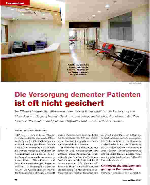 Vorschauseite 1: Die Versorgung dementer Patienten ist oft nicht gesichert