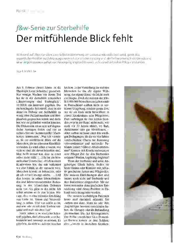 Vorschauseite 1: Der mitfühlende Blick fehlt
