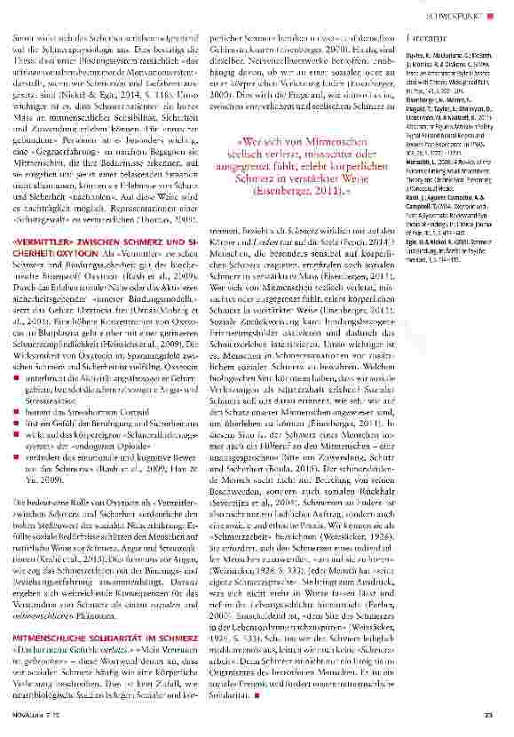 Vorschauseite 3: Schmerz - ein Schrei nach Sicherheit?