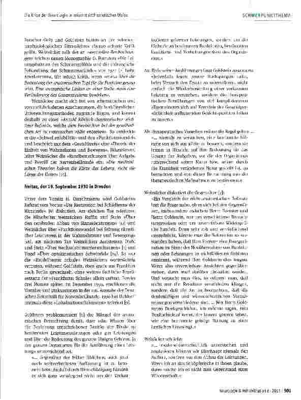 Vorschauseite 3: Die Krise der Neurologie in erkenntnistheoretischer Weise