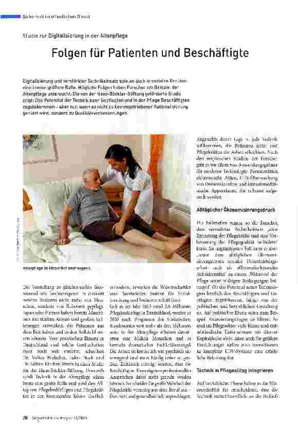 Vorschauseite 1: Folgen für Patienten und Beschäftigte