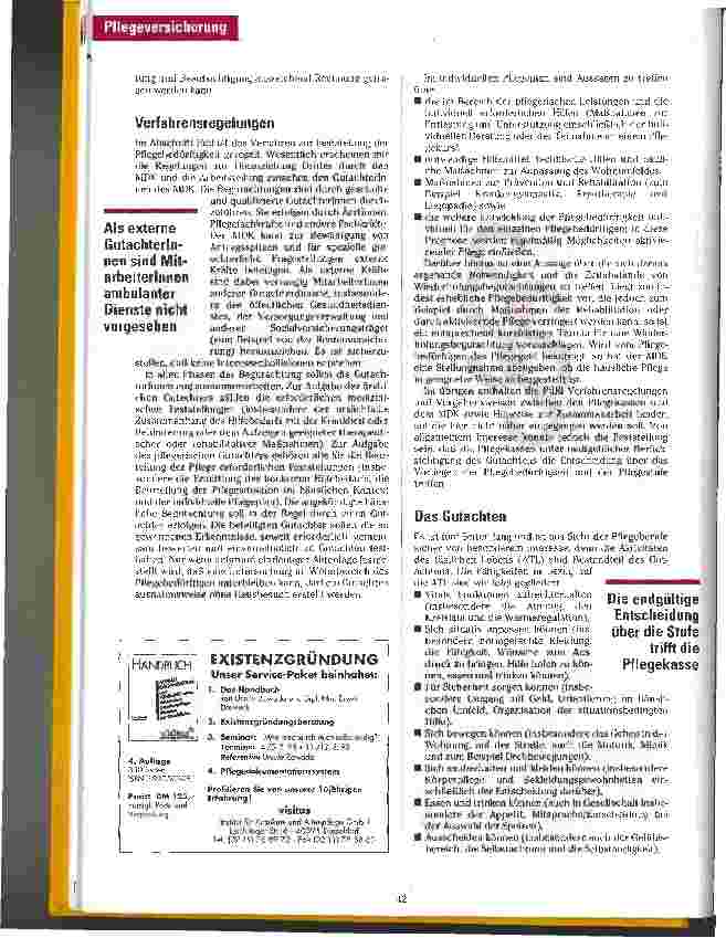 Vorschauseite 6: Der Stufenplan Pflegeversicherung