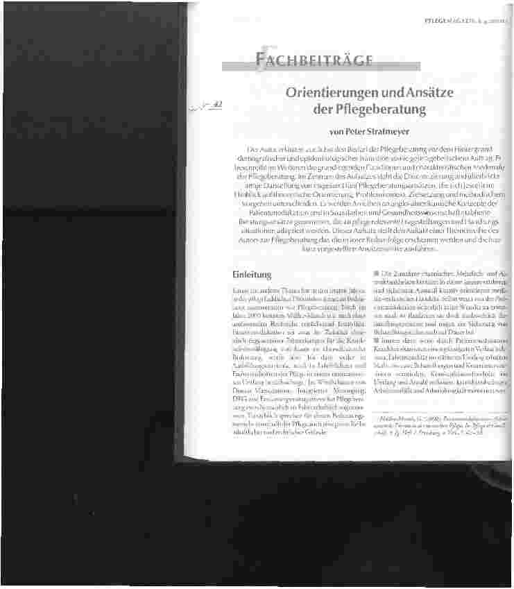Vorschauseite 1: Orientierungen und Ansätze der Pflegeberatung