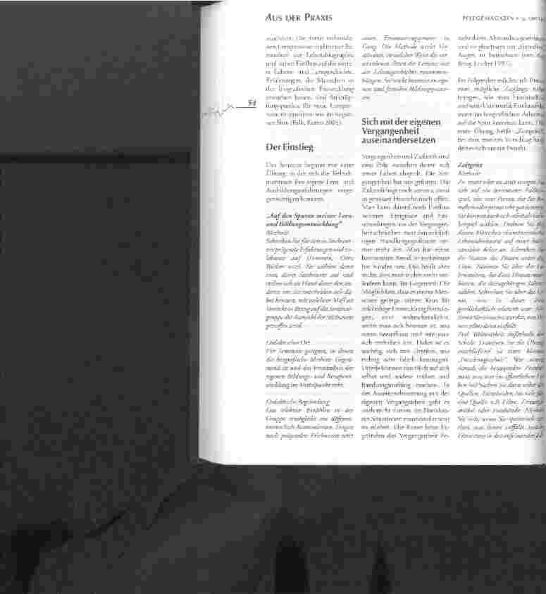 Vorschauseite 3: Biografiearbeit in Ausbildung und PraxisEIN SEMINARKONZEPT FÜR LEHRENDE