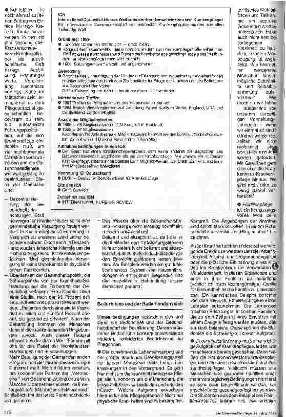 Vorschauseite 6: Krankenschwestern und Krankenpfleger eine gesellschaftliche Kraft Der 18. ICN-Kongreß in Tel Aviv