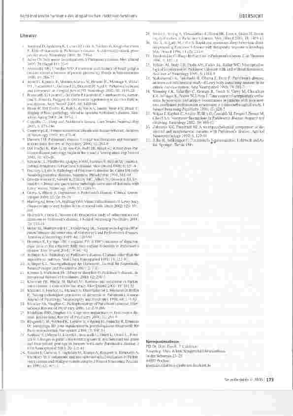Vorschauseite 5: Nicht-motorische Symptome des idiopathischen Parkinson-Syndroms