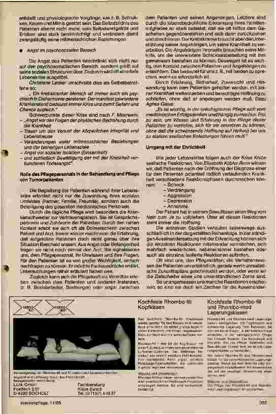 Vorschauseite 2: Das Krankenpflegepersonal und der krebskranke Patient
