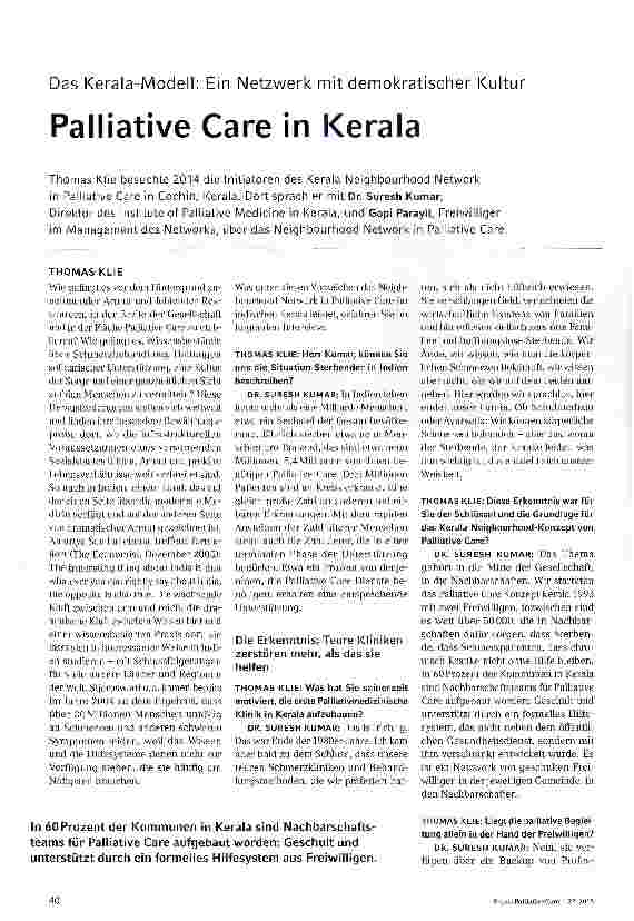Vorschauseite 1: Palliative Care in Kerala