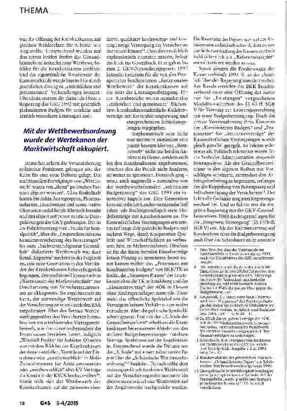 Vorschauseite 3: Wettbewerb in einem korporatistischen System mit Kontrahierungszwang: Ein Fehlversuch?