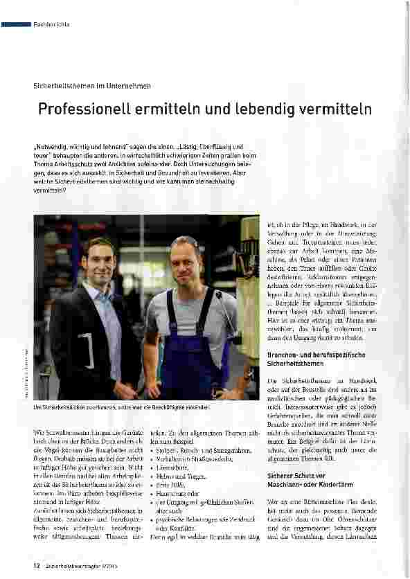 Vorschauseite 1: Professionell ermitteln und lebendig vermitteln