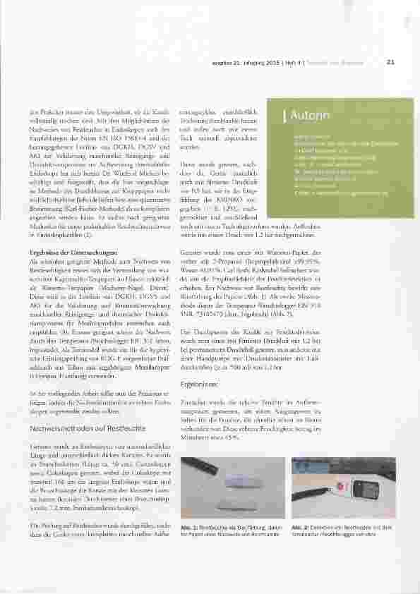 Vorschauseite 2: Überprüfung der Trocknung flexibler Endoskope in der Praxis