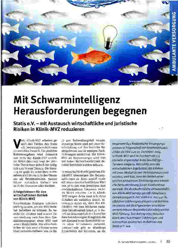 Vorschauseite 1: Mit Schwarmintelligenz Herausforderungen begegnen