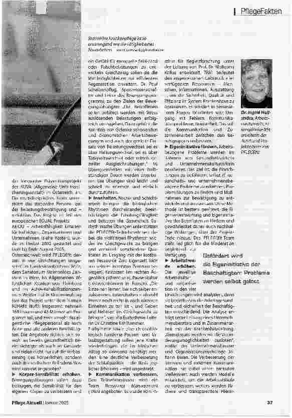 Vorschauseite 2: Prävention anstatt Berufsausstieg