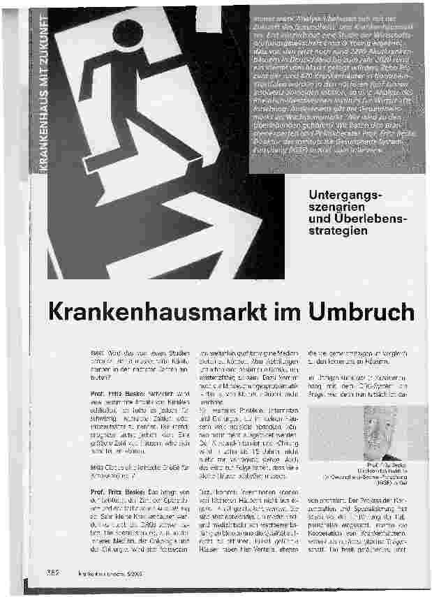Vorschauseite 1: Krankenhausmarkt im Umbruch