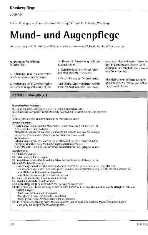 Vorschauseite 1: Mundund Augenpflege