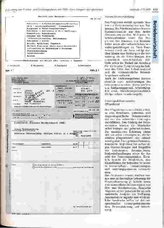 Vorschauseite 2: Erfassung von Kostenund Leistungsdaten mit Hilfe eines Computerprogramms