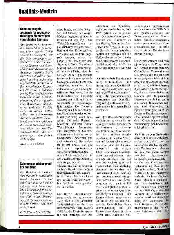 Vorschauseite 2: Qualitätsmanagement und Qualitätssicherung aus ärztlicher Sicht