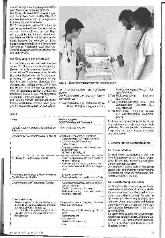 Vorschauseite 3: Erfahrungen mit den praktischen Geräteunterricht im Rahmen der Weiterbildung zur Anästhesie und Intensivschwester/ -pfleger