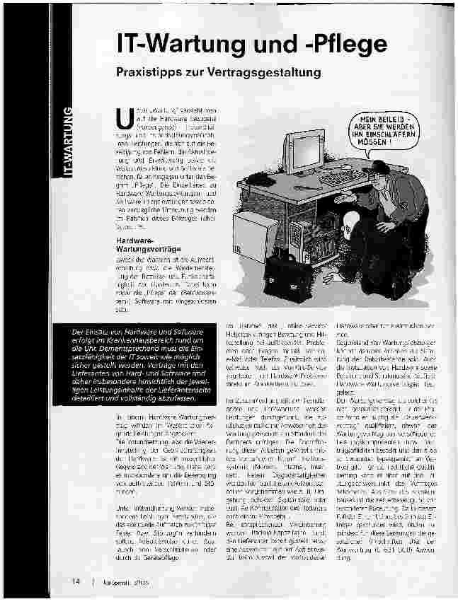 Vorschauseite 1: IT-Wartung und -Pflege