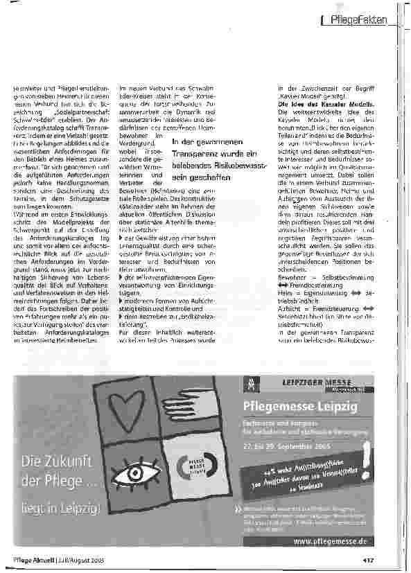 Vorschauseite 4: Sozialpartnerschaften in der Pflege