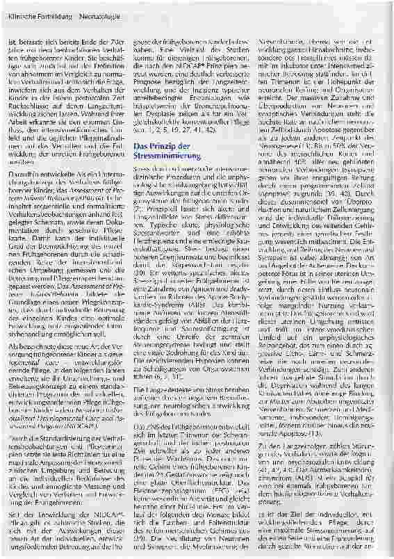 Vorschauseite 2: Individuelle, , entwicklungsfördernde Pflege basierend auf dem Newborn Individualized Developmental Care and Assessment Program (NIDCAP®)