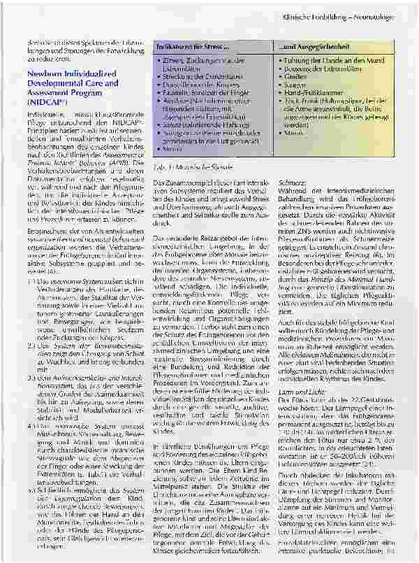 Vorschauseite 3: Individuelle, , entwicklungsfördernde Pflege basierend auf dem Newborn Individualized Developmental Care and Assessment Program (NIDCAP®)