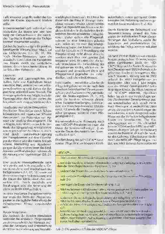 Vorschauseite 4: Individuelle, , entwicklungsfördernde Pflege basierend auf dem Newborn Individualized Developmental Care and Assessment Program (NIDCAP®)