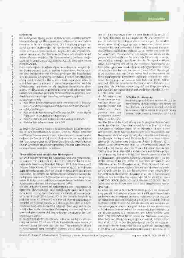 Vorschauseite 2: Der Direktzugang aus der Perspektive Berufsangehöriger der Ergotherapie, Logopädie und Physiotherapie