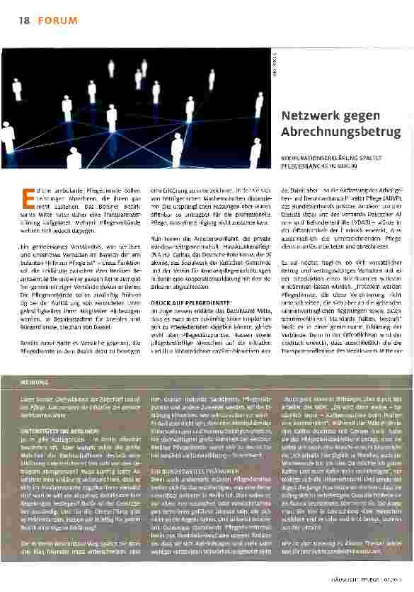 Vorschauseite 1: Netzwerk gegen Abrechnungsbetrug