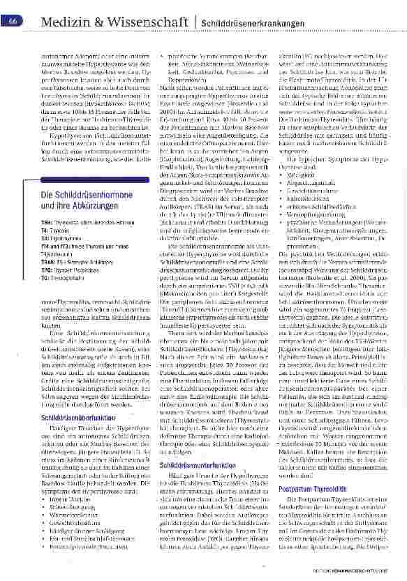 Vorschauseite 2: Schilddrüse und Psyche Unteroder Überfunktion?