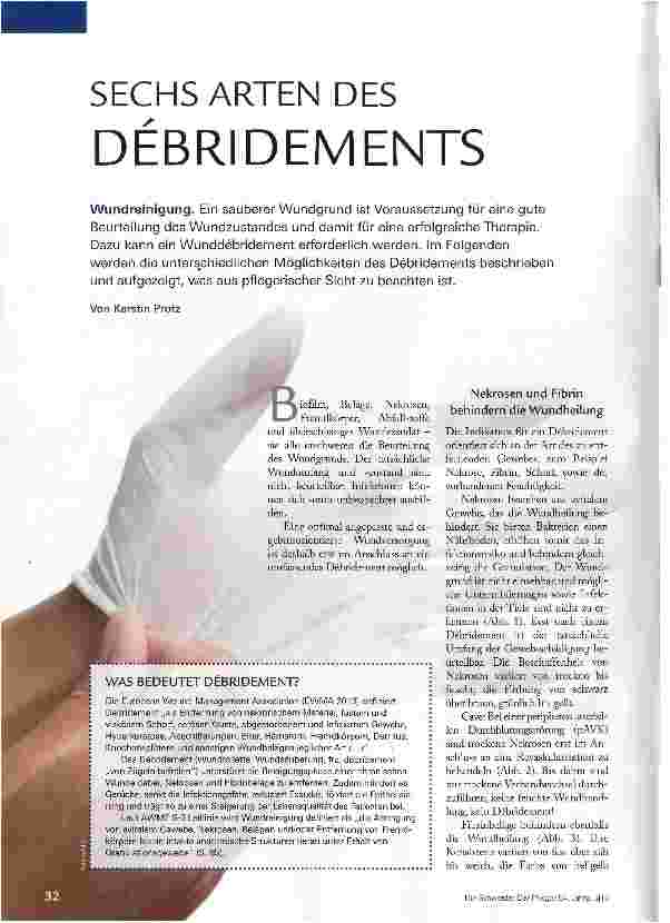 Vorschauseite 1: SECHS ARTEN DES DEBRIDEMENTS