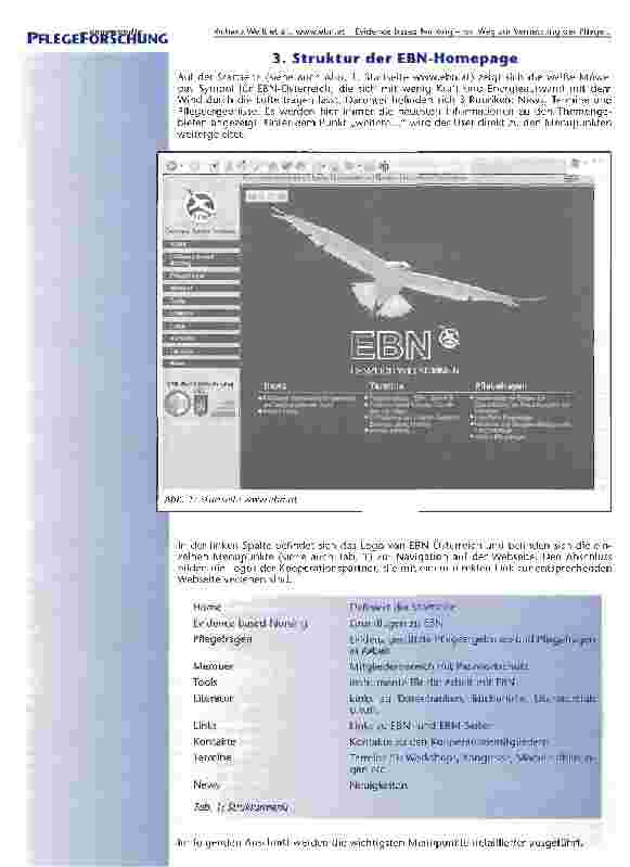 Vorschauseite 3: www.ebn.at -Evidence-based Nursing