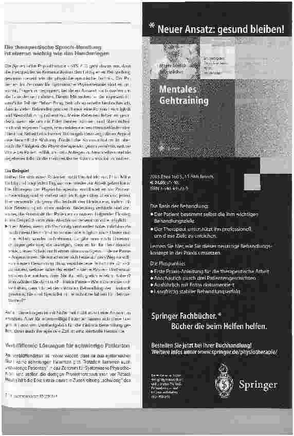 Vorschauseite 6: Systemische Physiotherapie - SYS Konzept Sabine Mehne-Therapieund Managementstrategien für die Physiotherapie -