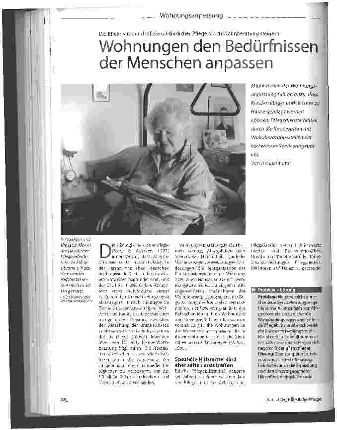 Vorschauseite 1: Wohnungen den Bedürfnissen der Menschen anpassen