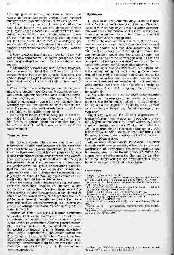 Vorschauseite 3: Asepsis und Einmalspritzen Eine kritische Betrachtung der Technik und Handhabung
