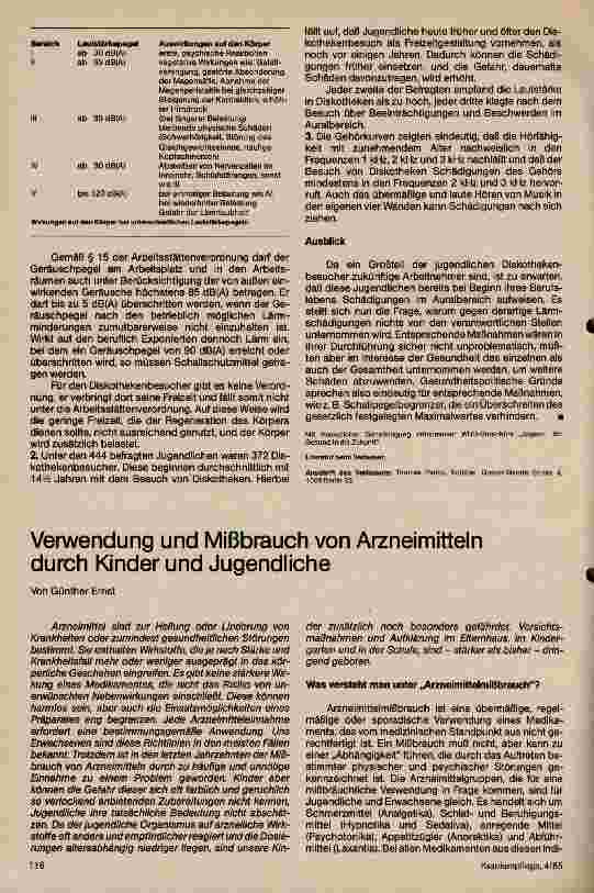 Vorschauseite 2: Gesundheitsgefährdende Lautstärke in Diskotheken