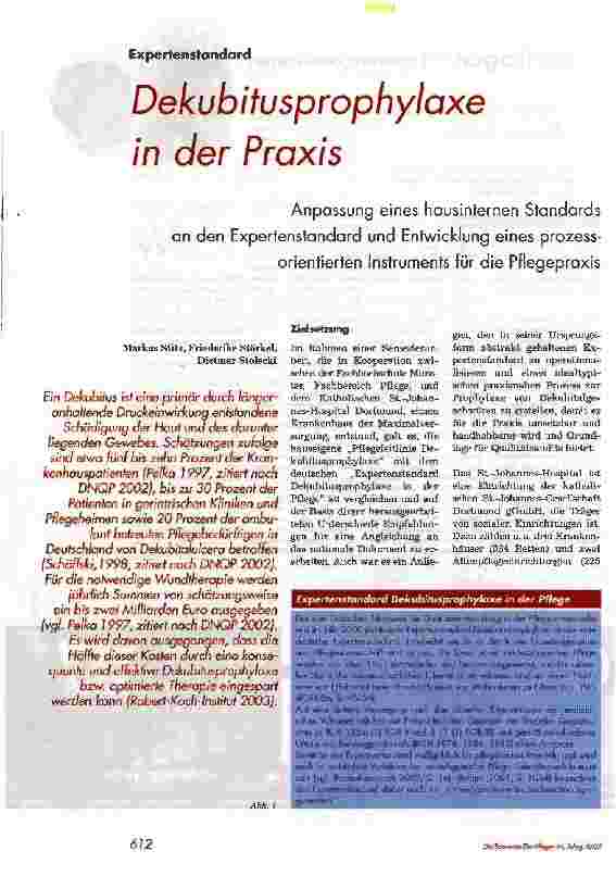 Vorschauseite 1: Dekubitusprophylaxe in der Praxis