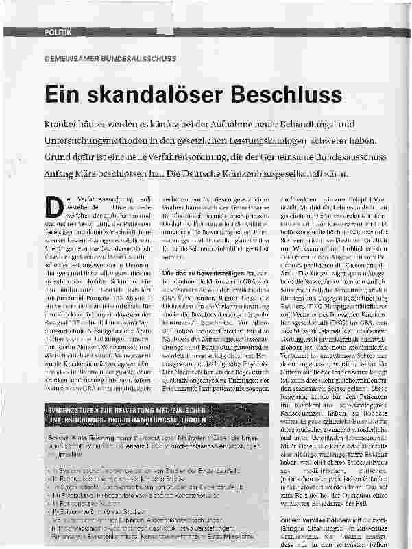 Vorschauseite 1: Ein skandalöser Beschluss