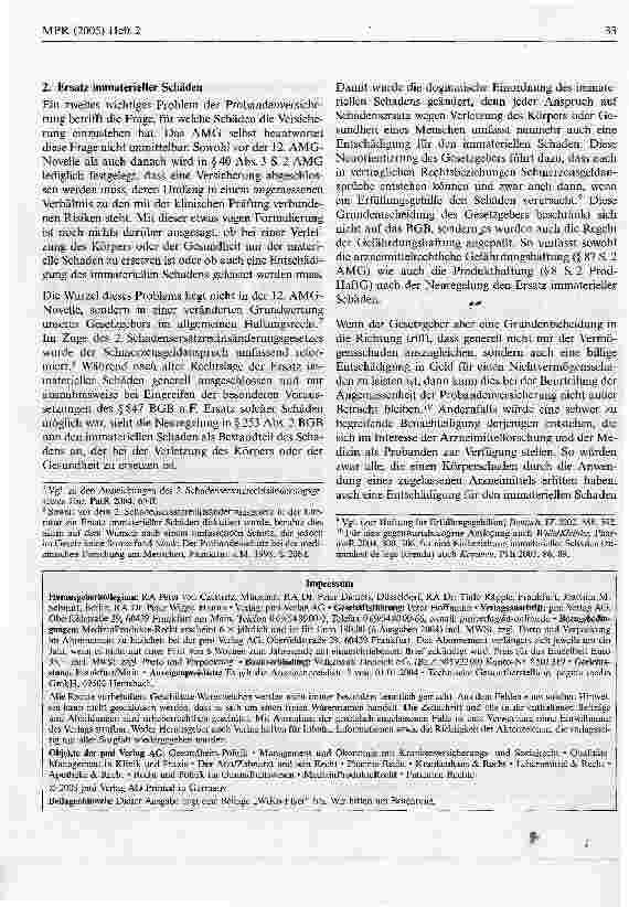 Vorschauseite 3: Anforderungen des AMG an die Ausgestaltung derProbandenversicherung bei der Durchführung klinischer Studien und ihre Konsequenzen für Sponsor, Prüfarzt und Ethik-Kommission