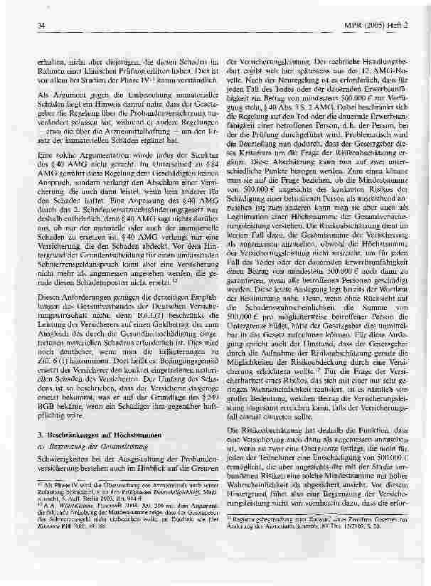 Vorschauseite 4: Anforderungen des AMG an die Ausgestaltung derProbandenversicherung bei der Durchführung klinischer Studien und ihre Konsequenzen für Sponsor, Prüfarzt und Ethik-Kommission
