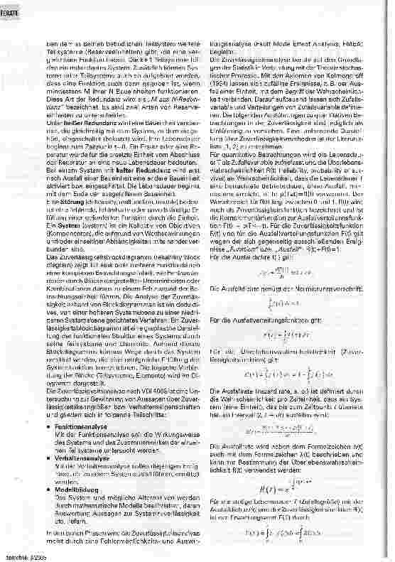 Vorschauseite 2: Zuverlässigkeitsanalyse im Krankenhaus