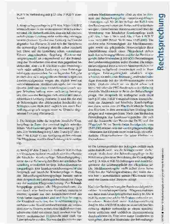 Vorschauseite 3: Kosten für Medikamentengabe per Magensonde trägt die Krankenkasse