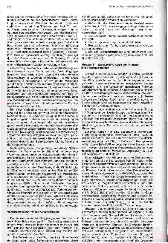 Vorschauseite 2: Themenzentrierte Gruppentherapie als wichtiges Bindeglied in der Behandlungskette psychiatrischer Patienten