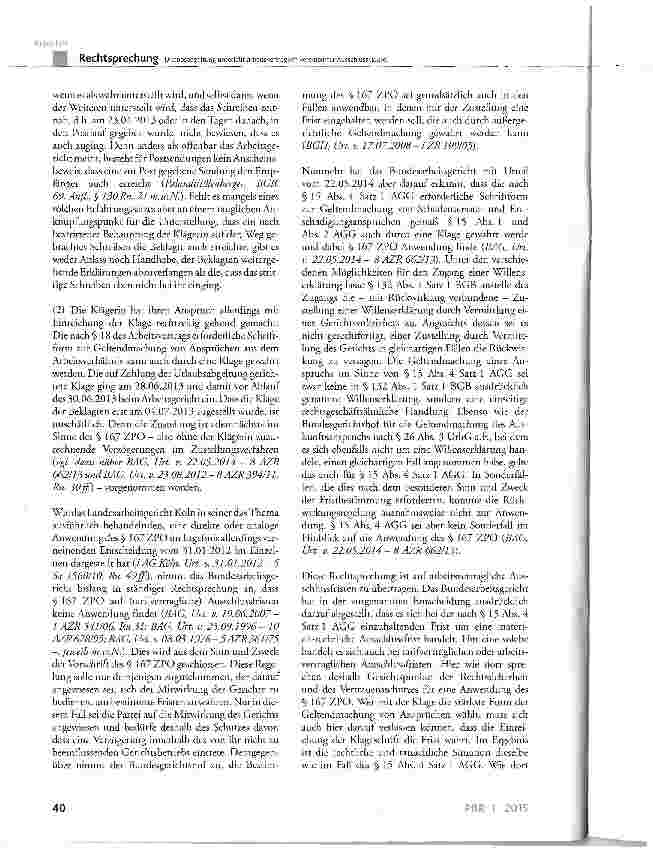 Vorschauseite 6: Urlaubsabgeltung unterfällt arbeitsvertraglich vereinbarter AusschlussklauselBUrlG § 7 Abs. 4; BGB § 271 Abs. 1, § 305