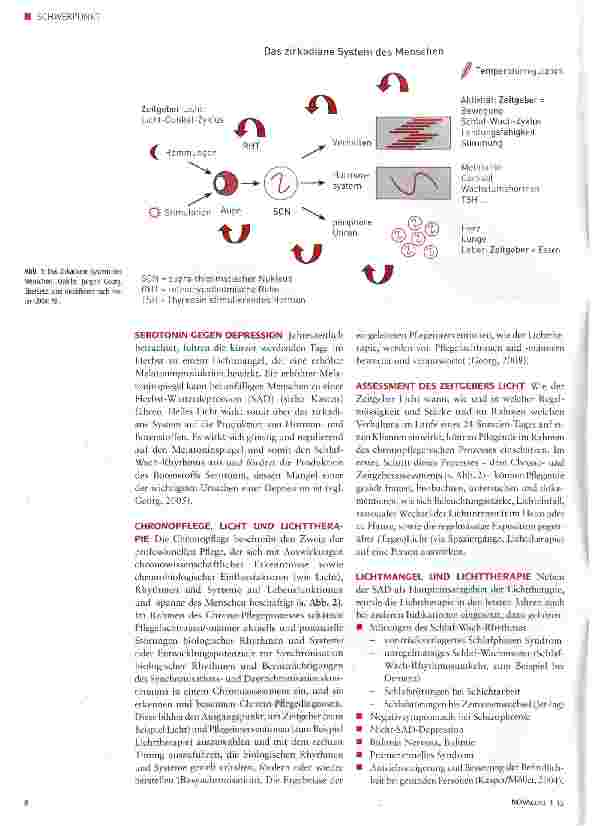 Vorschauseite 3: Lichttherapie und Chronopflege